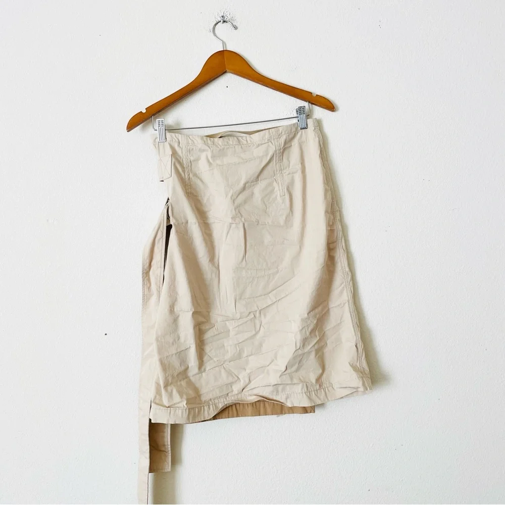 Acne Studios EU 38 (SIZE 6) asymmetrical beige wrap skirt